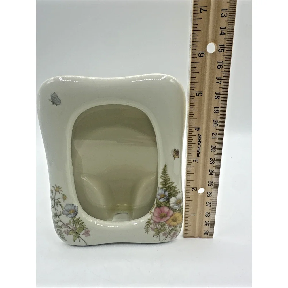 Takakashi San Francisco Fern Ceramic Photo Frame Holder Japan Floral Boho VTG